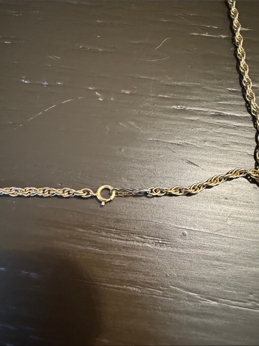 14k Gold Rope Chain Necklace - Picture 2 of 5